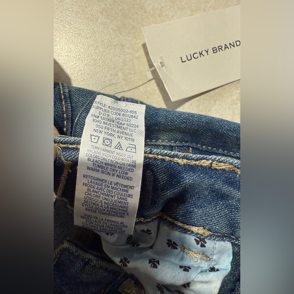 Lucky Brand Zoe Skinny Girls' Ada Wash Jeans Size 10 NWT - Picture 7 of 11